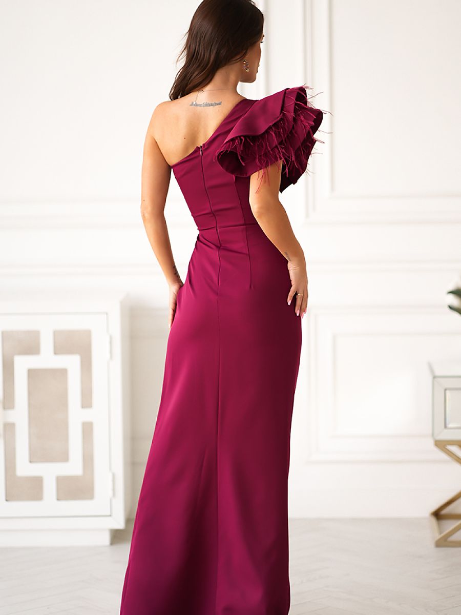 Robe longue Bicotone rouge — FR 38 à FR 48 - vue 2
