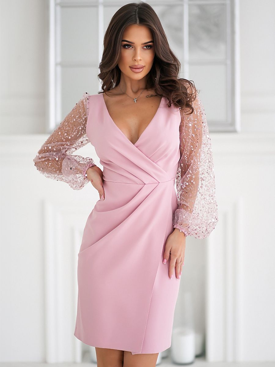 Robe de soirée Bicotone rosé — FR 40 à FR 46