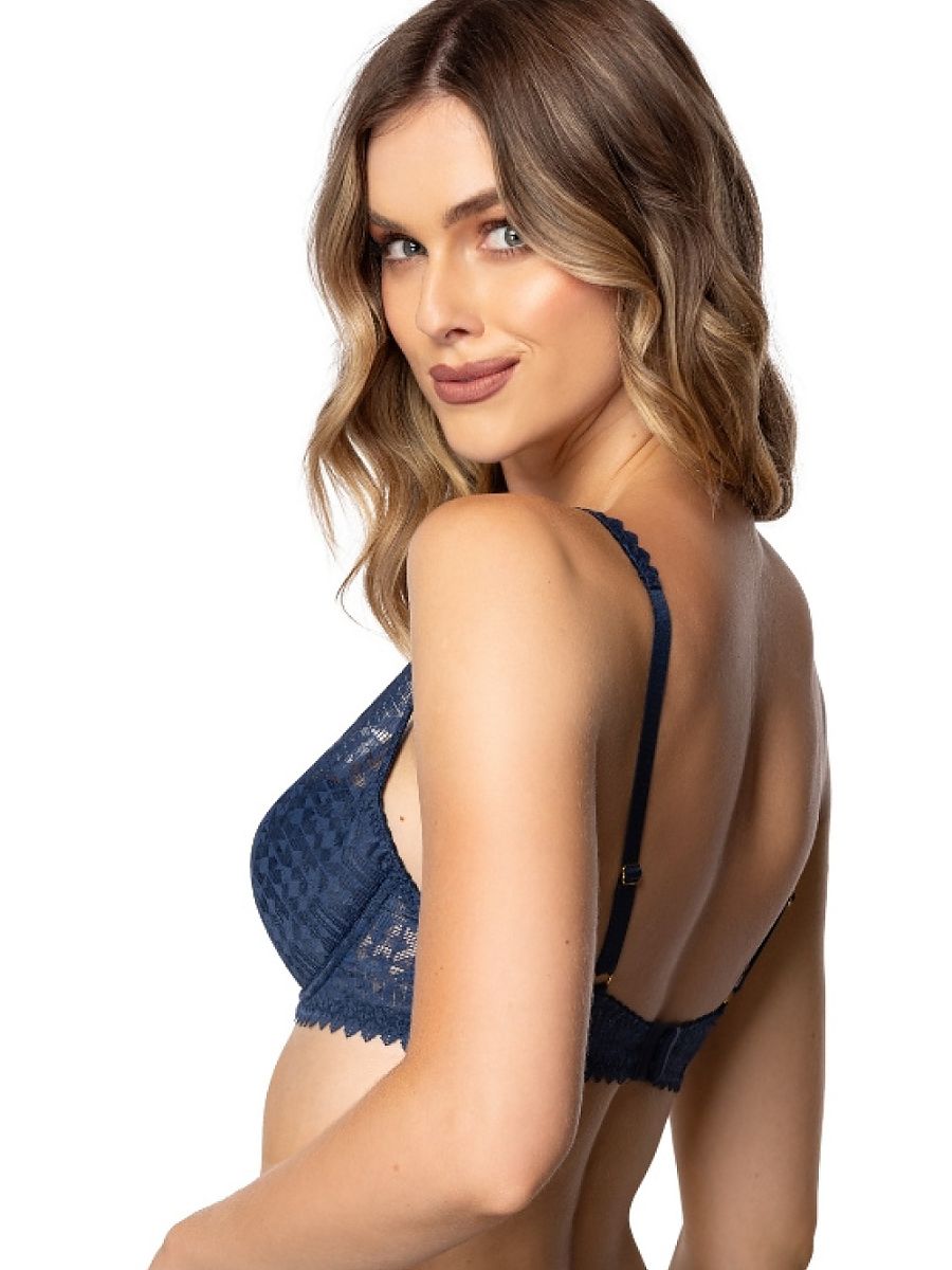 Soutien-gorge rembourré Mat bleu marine — FR 80B à FR 100D - photo principale