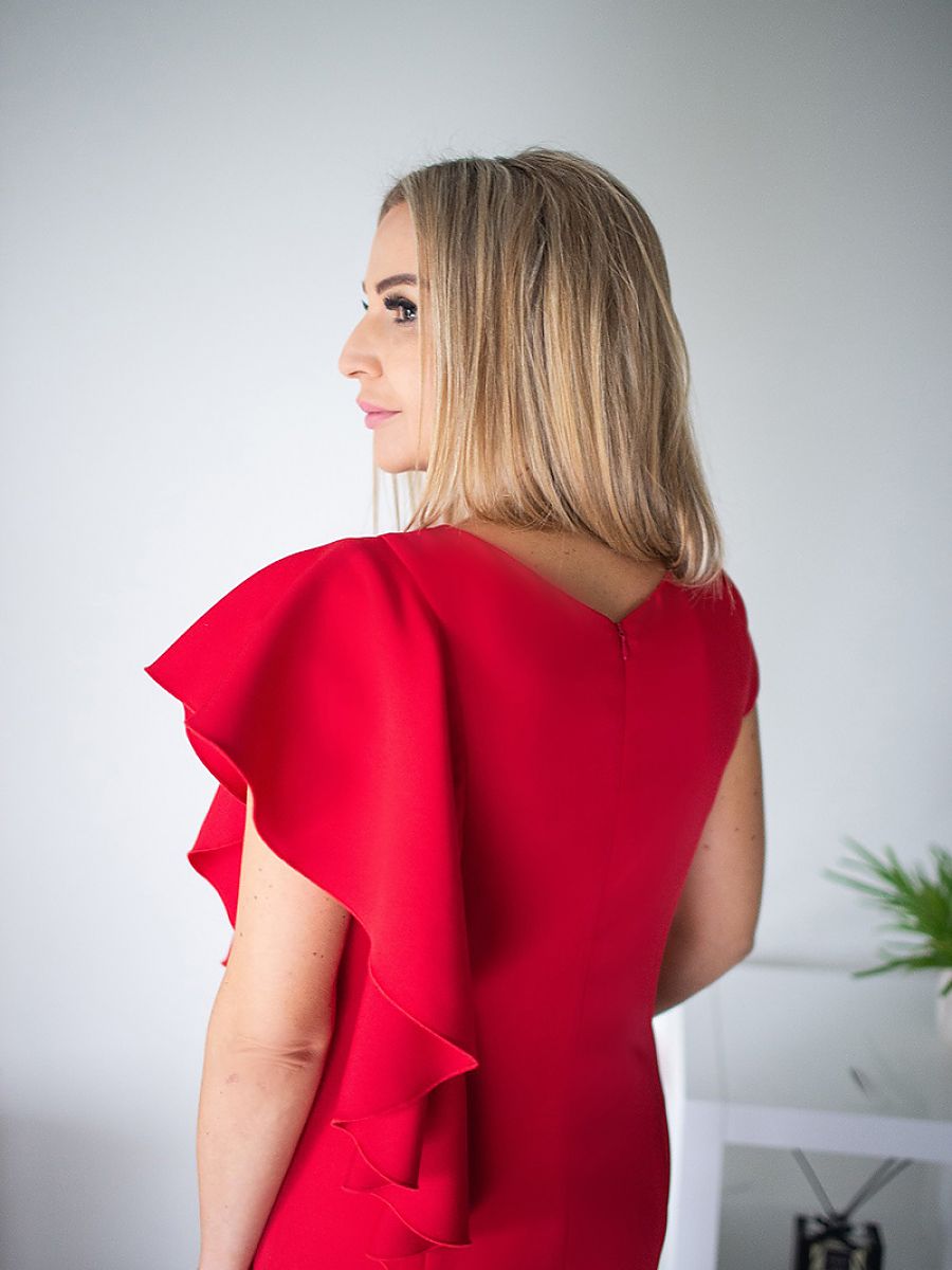 Robe de cocktail Jersa rouge — FR 38 à FR 50 - photo principale