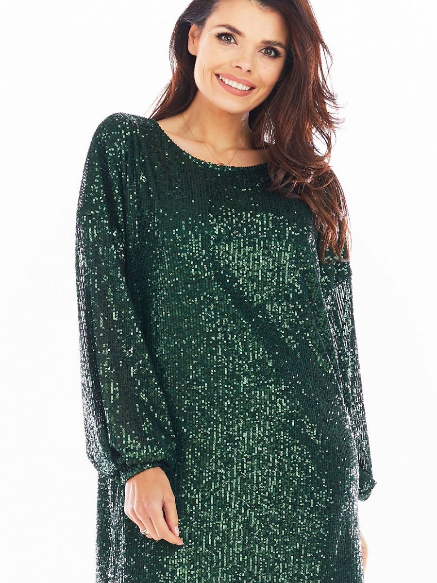 Robe courte awama vert — EU L/XL à EU S/M - vue 4