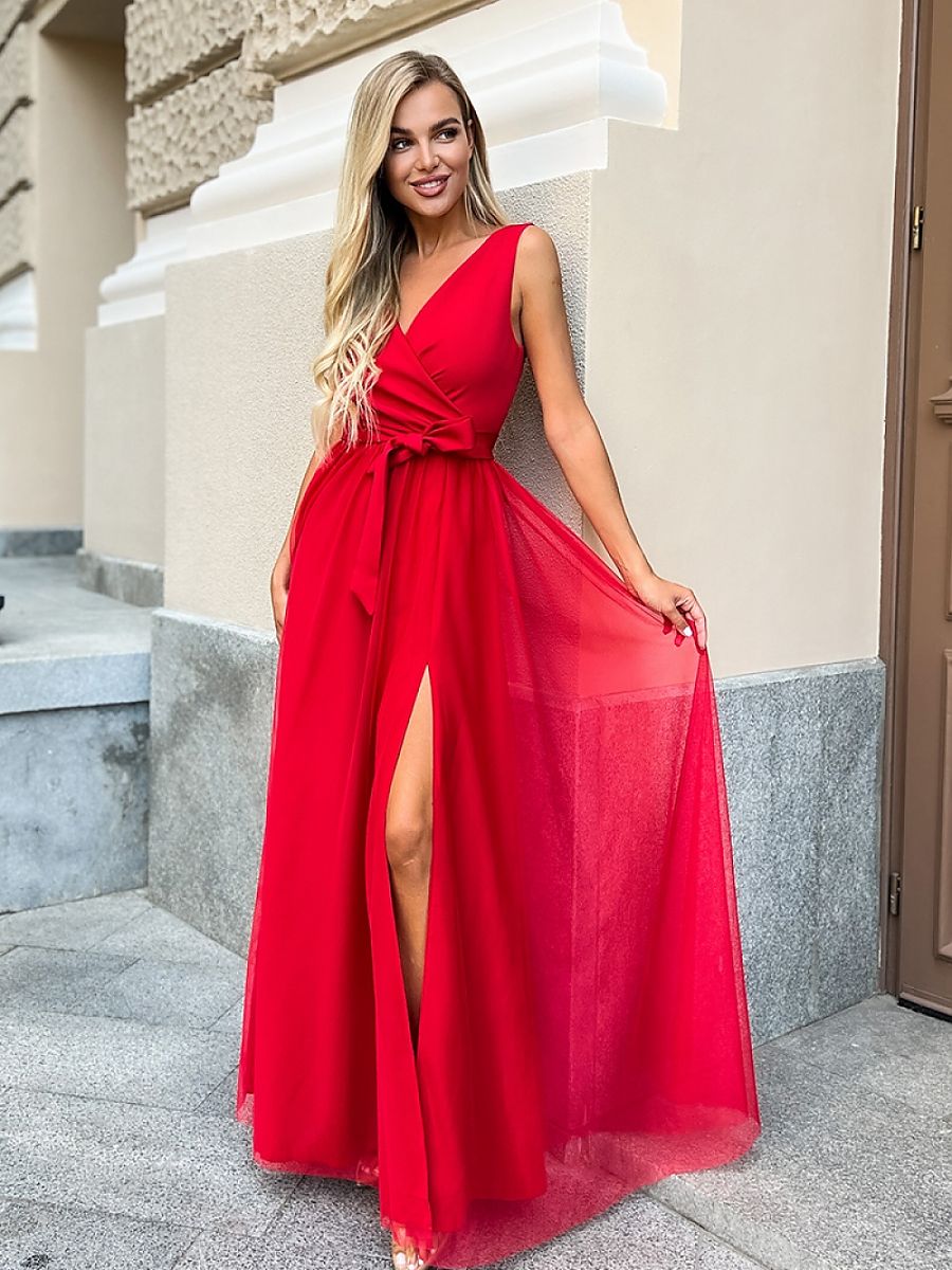 Robe de soirée Bicotone rouge — FR 36 à FR 50