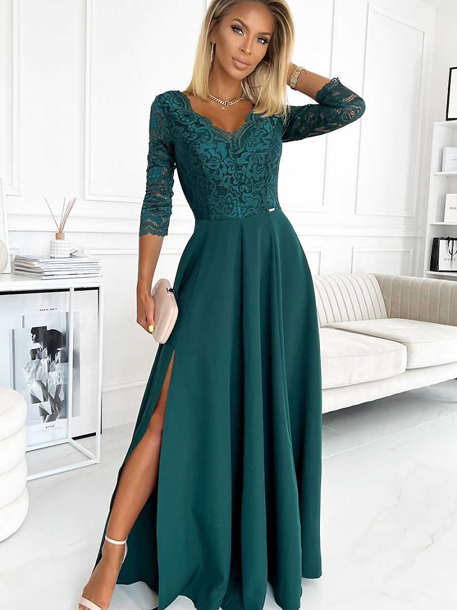 Robe longue Numoco vert — EU L | FR 42 à EU s | FR 38
