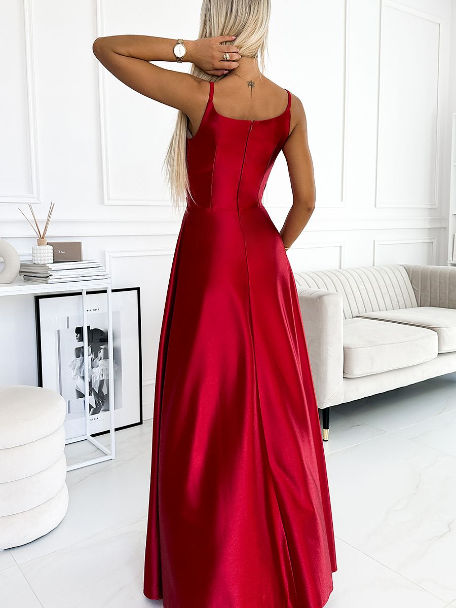 Robe longue Numoco rouge — FR 42 à FR 44 - photo principale